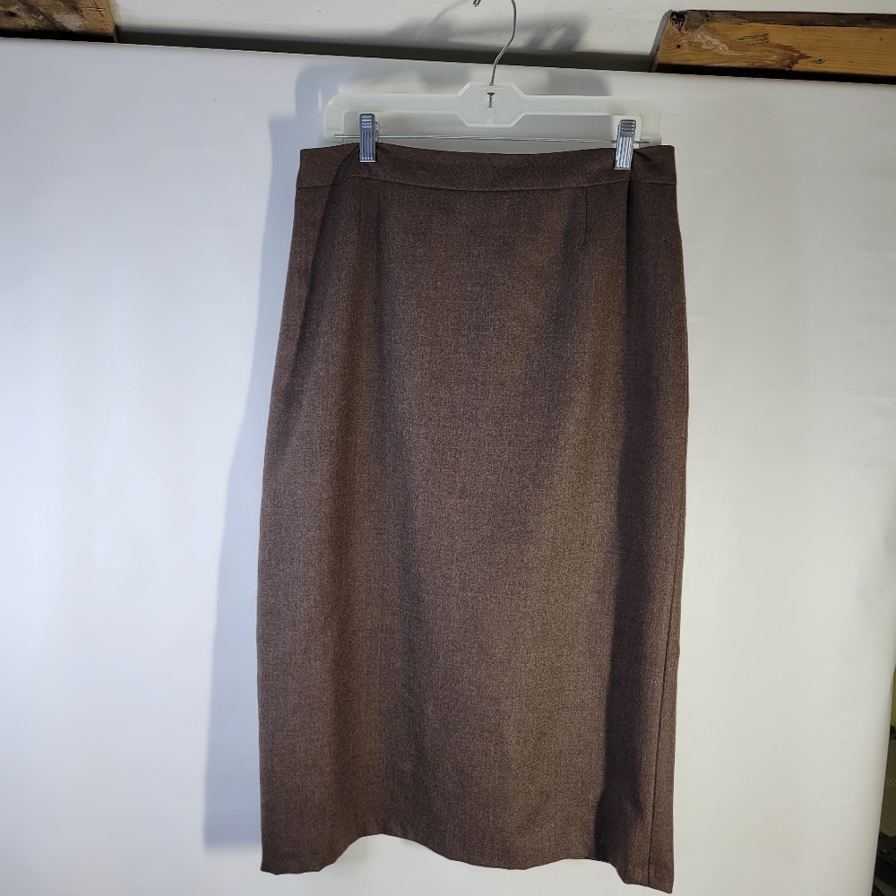 Pendleton Brown Virgin Wool Back Zip Size 14 Line… - image 1